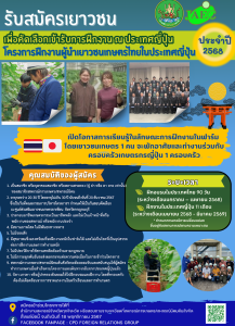 โครงการฝึกงานผู้นำเยาวชนเกษตรไทยในประเทศญี่ปุ่น ปี 2568 พารามิเตอร์รูปภาพ 1